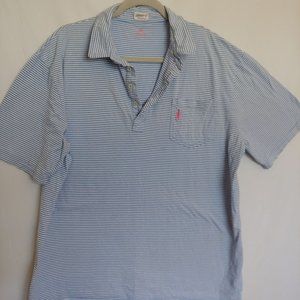 Johnnie O striped mens blue and white short sleeve teeshirt XL
